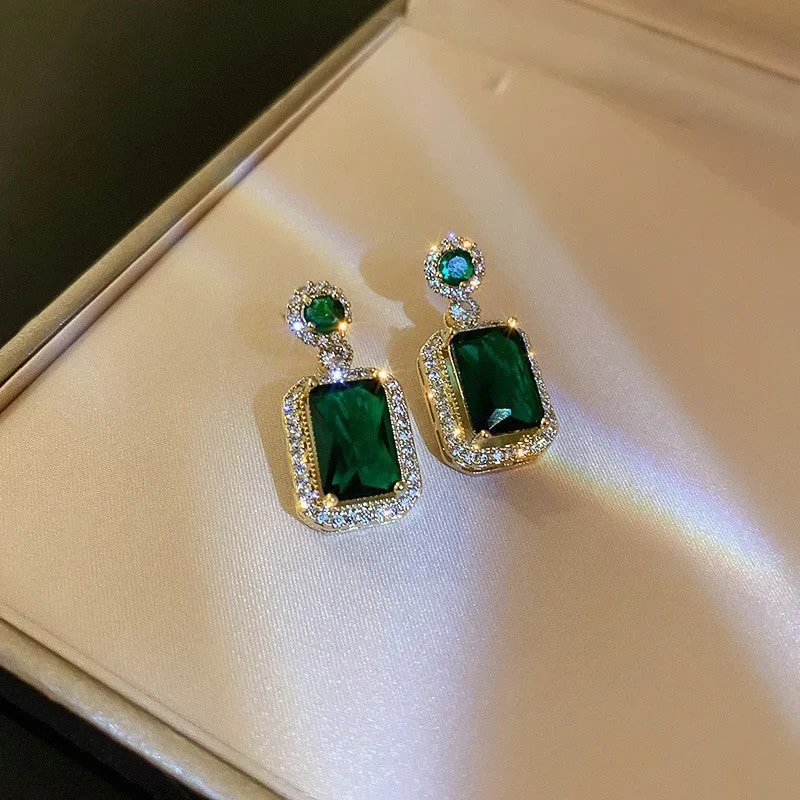 XE061 - Emerald Gemstone Earrings