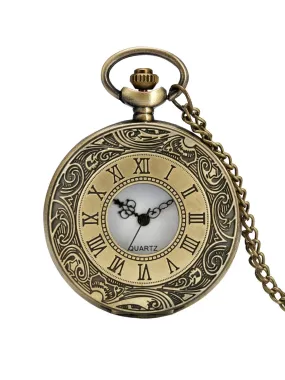 Yellow Chimes Pendant for Men and Boys Golden Men Pendant Pocket Watch Pendant with Chain Dual Purpose Stainless Steel Clock for Men and Boys | Birthday Gifts for Men Valentine Gift for Men