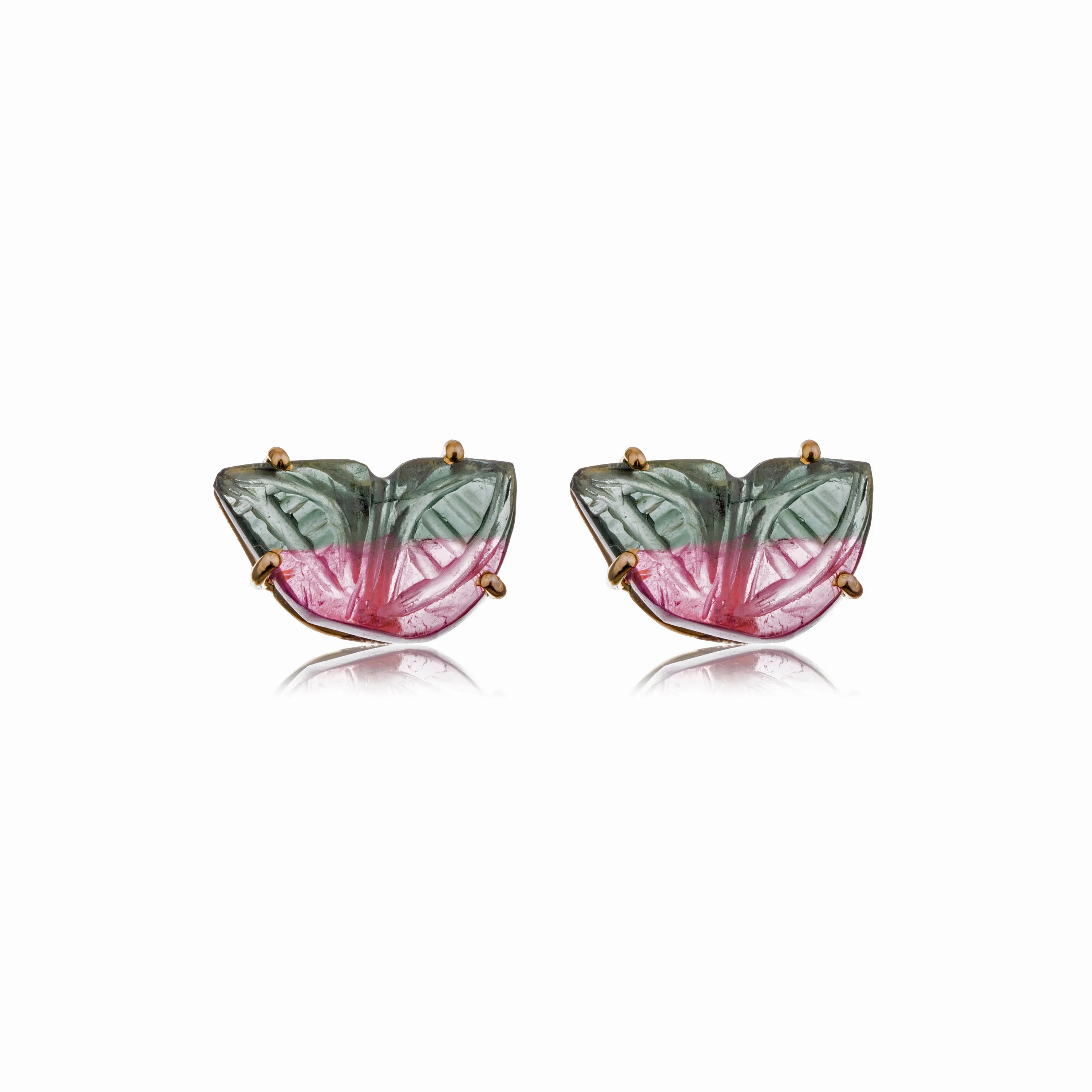 Zoya Titli Watermelon Tourmaline Butterfly Wings, 14K Gold