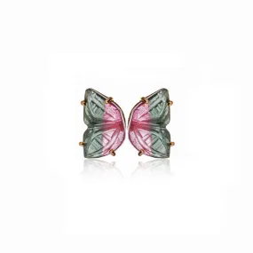 Zoya Titli Watermelon Tourmaline Butterfly Wings, 14K Gold